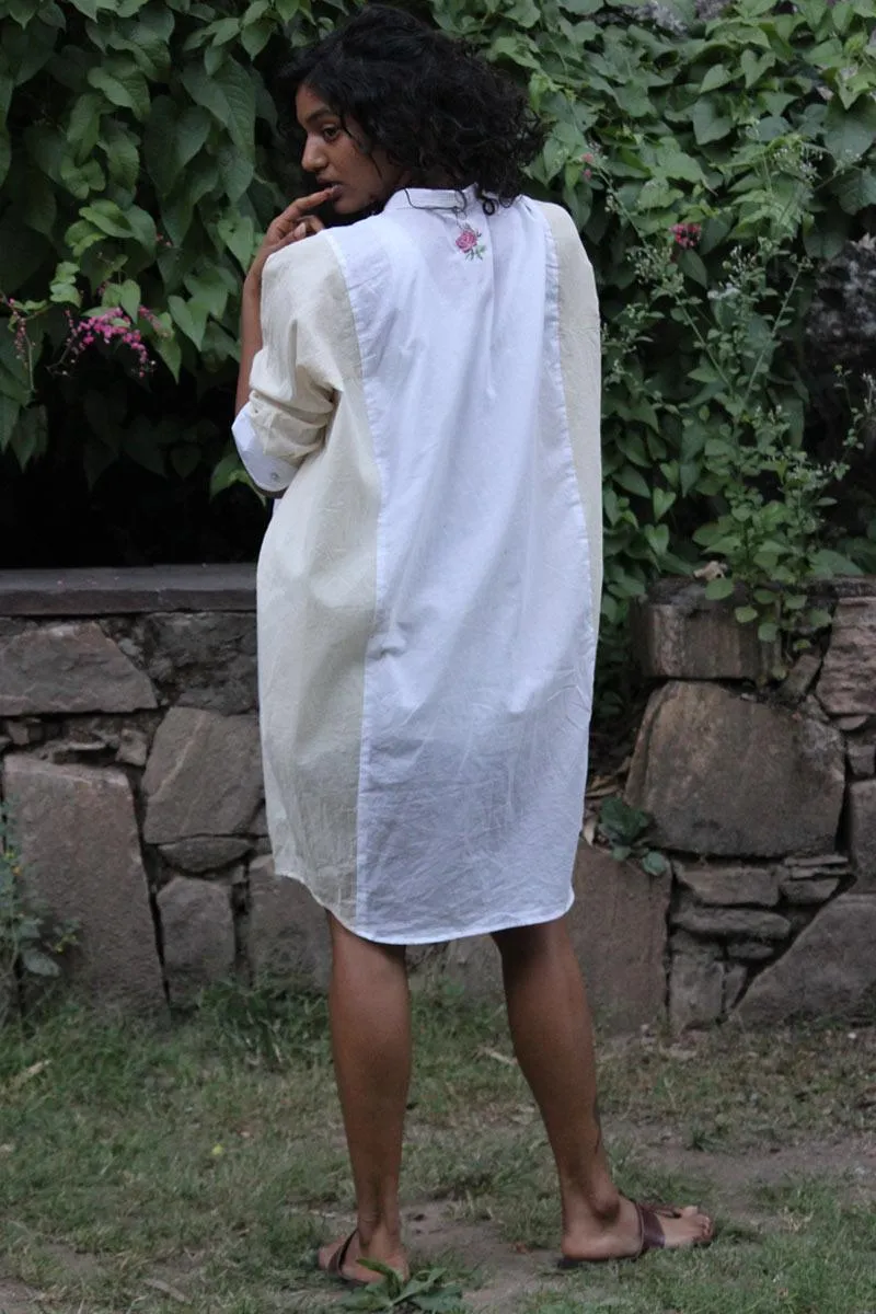 Our Dve Sofi top beige cotone manica dolman
