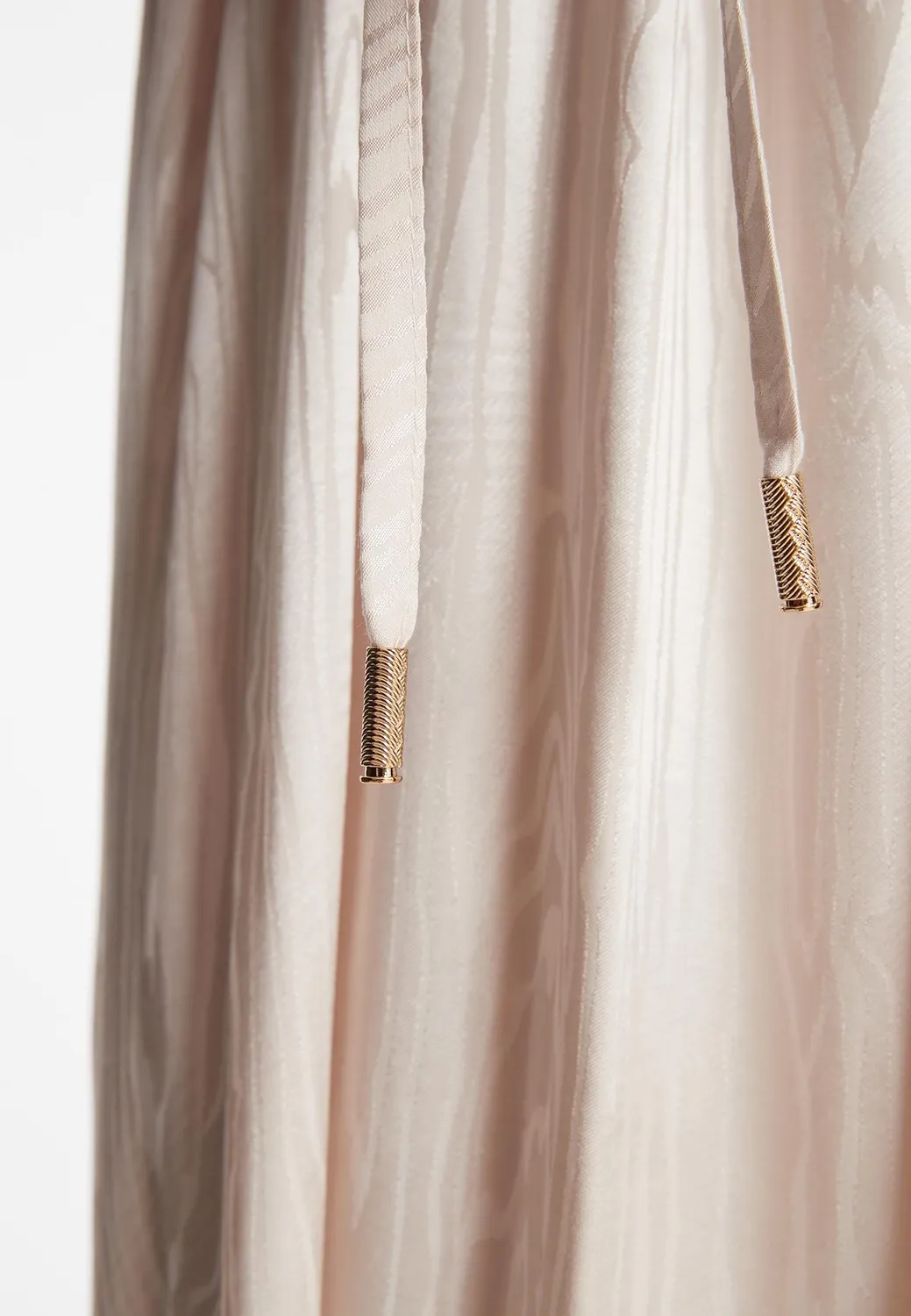 Ana Alcazar Zarta abito maxi raso bianco scollo halter
