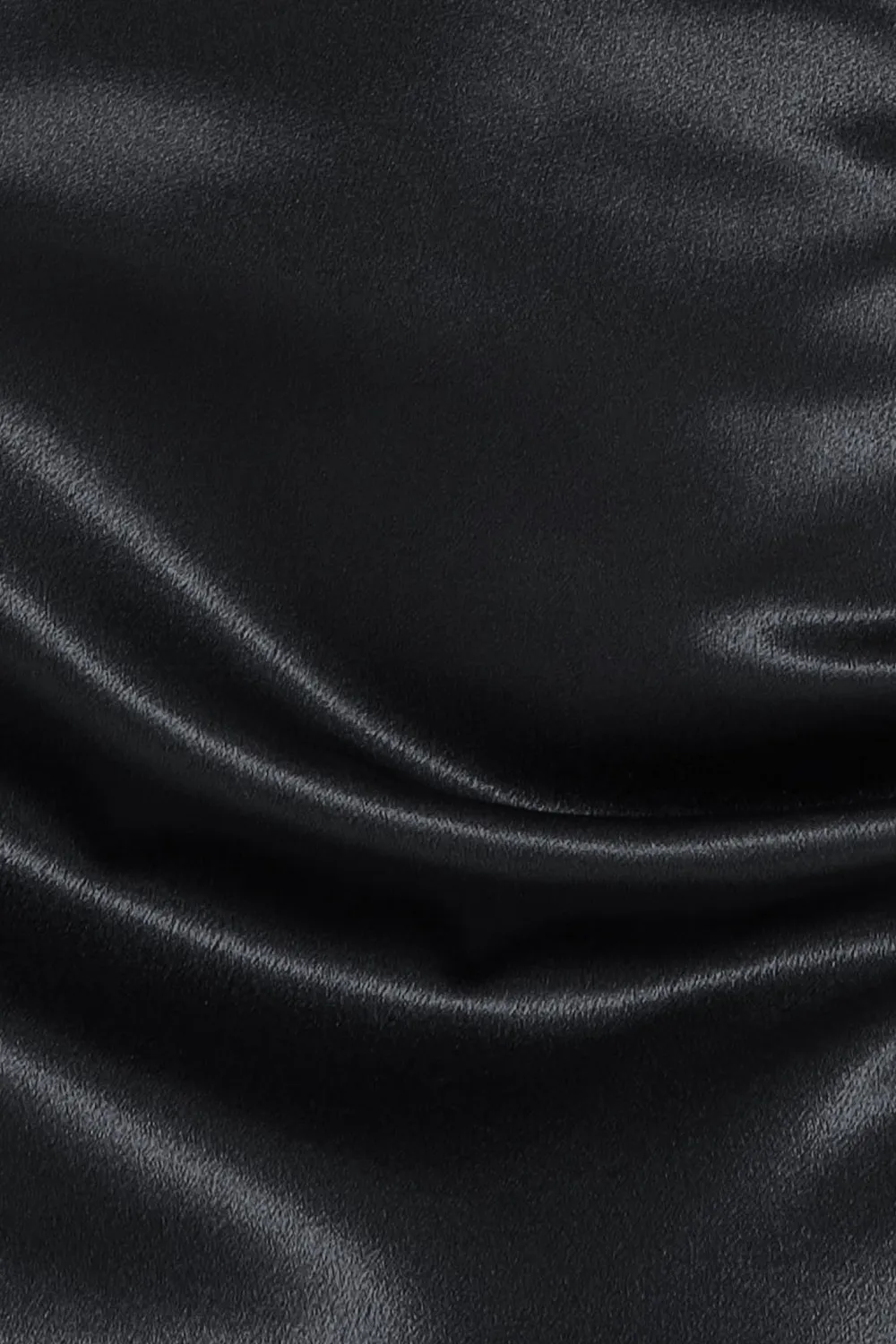 Goddiva Cowl Neck abito maxi raso nero schiena incrociata