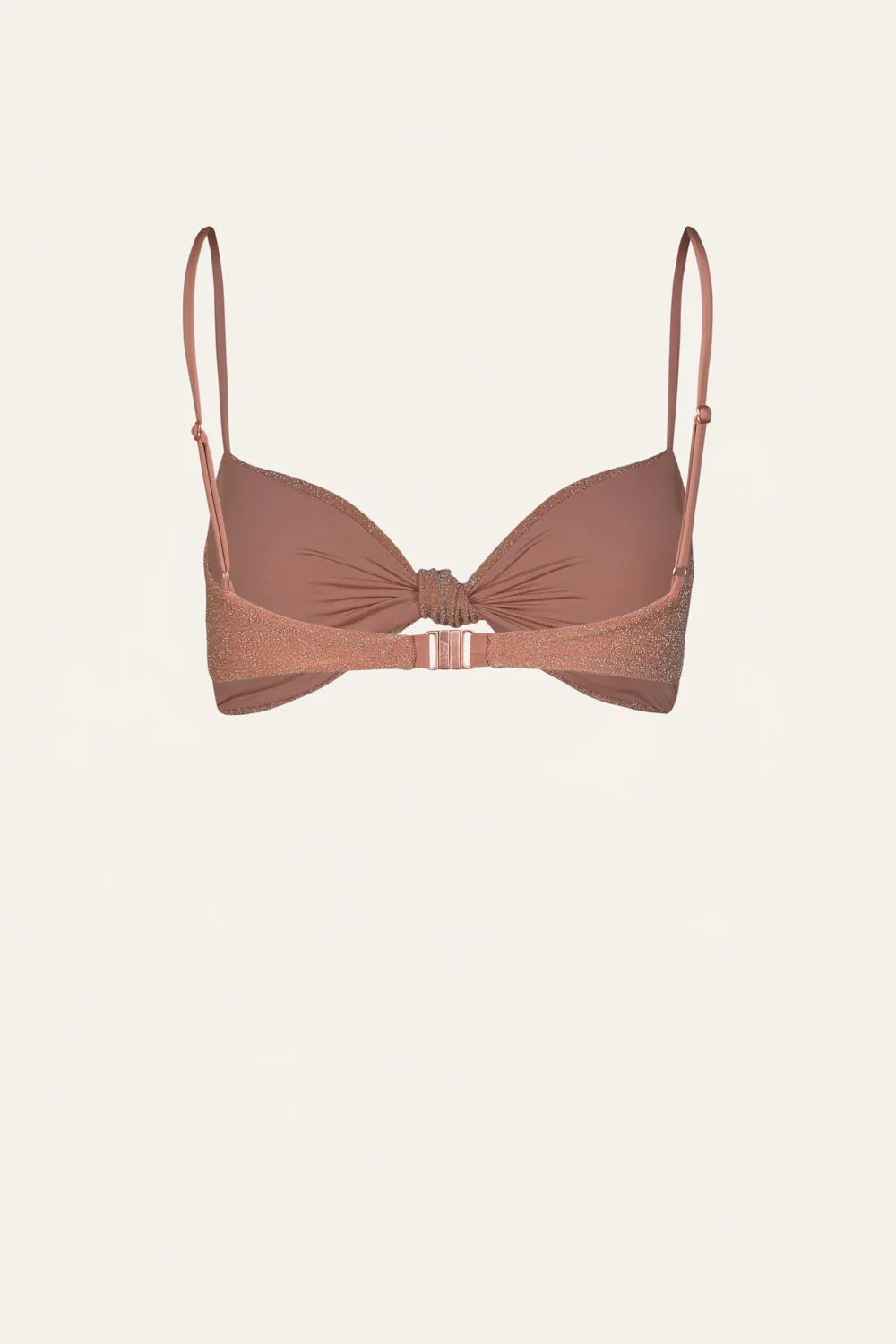 Johanna Ortiz Heliconia top bikini rosa lycra lurex