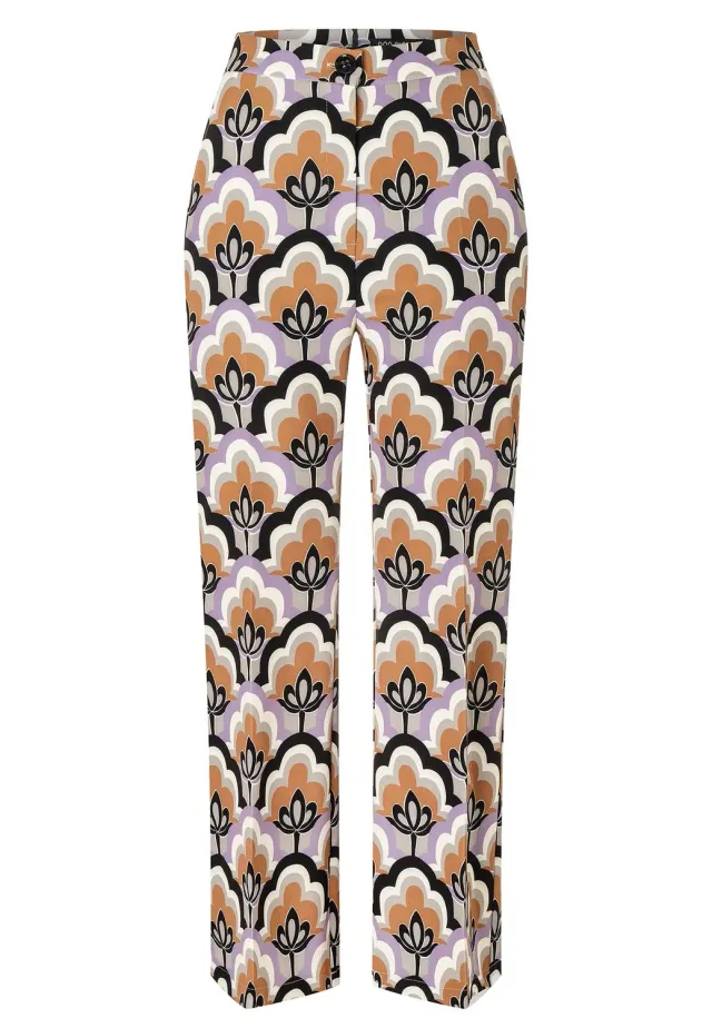 Ana Alcazar Maira pantaloni cropped stampa retro