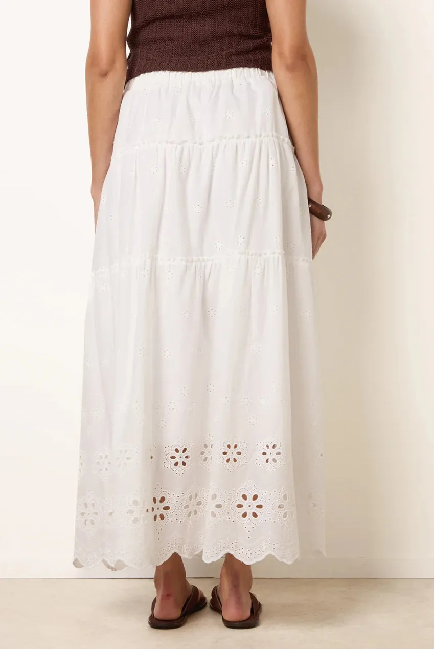 Blue Vanilla Crochet Detailed gonna maxi bianca