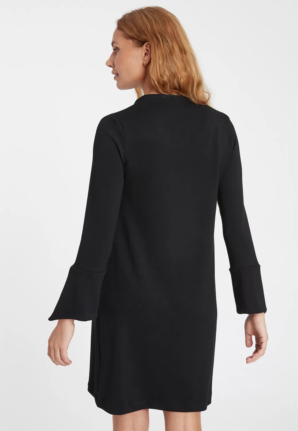 Ana Alcazar Sebari abito tunica jersey nero