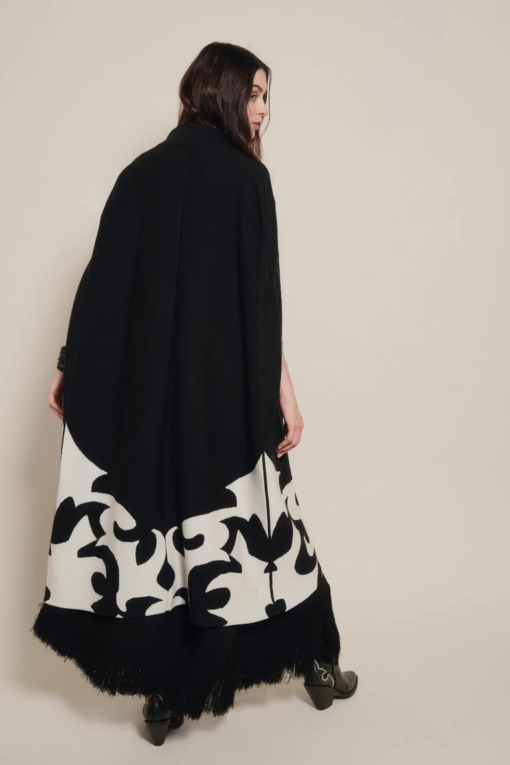 Johanna Ortiz Candelaria Western Cape mantella Nero/Ecru maglia