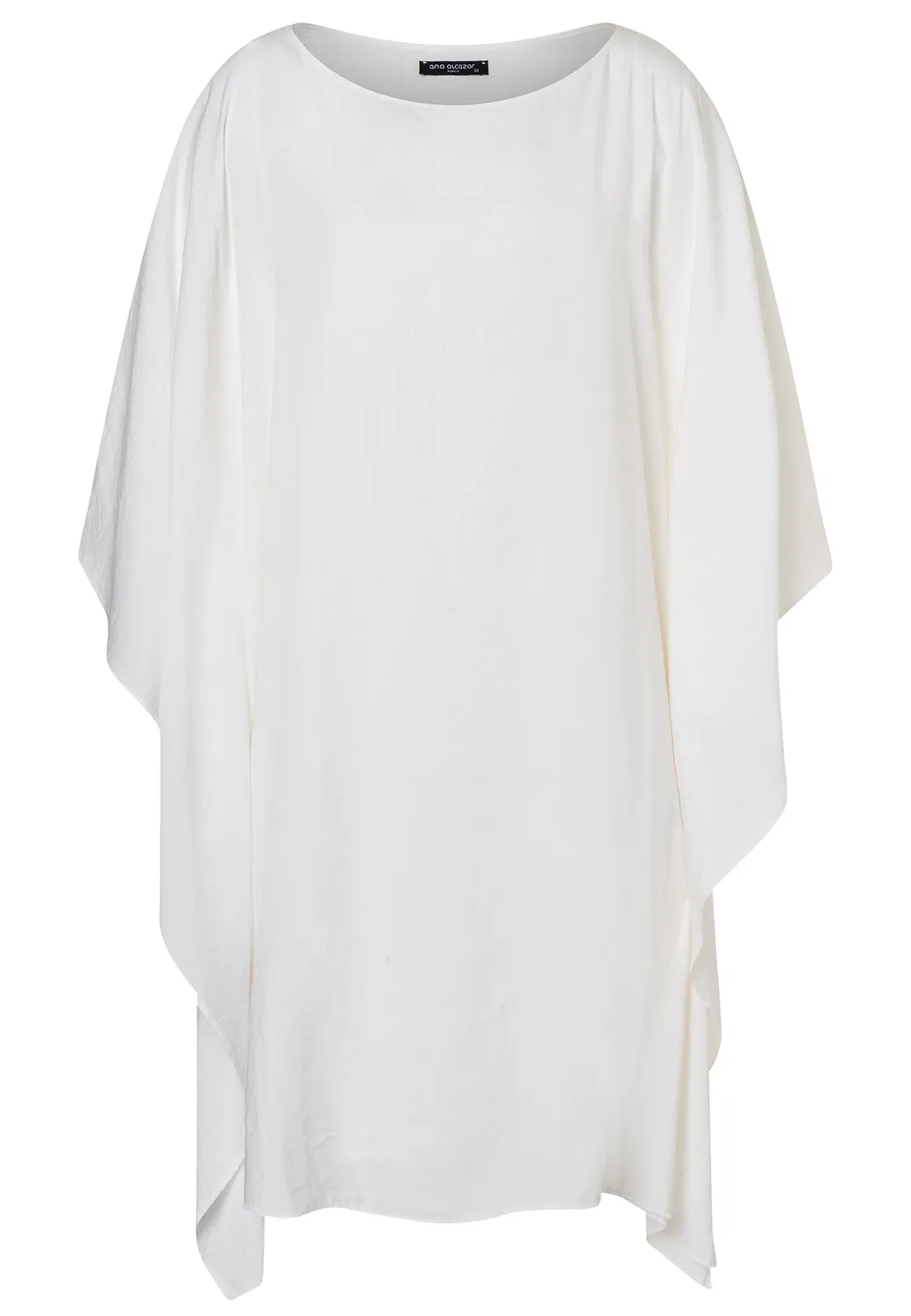 Ana Alcazar Dorexa caftano corto bianco crema