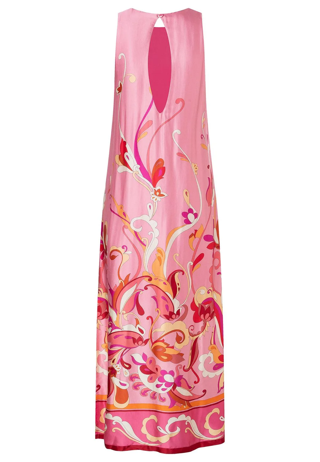 Ana Alcazar Zemia abito lungo rosa satin