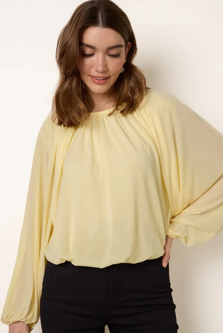 Blue Vanilla Batwing Puffball blusa limone taglia unica