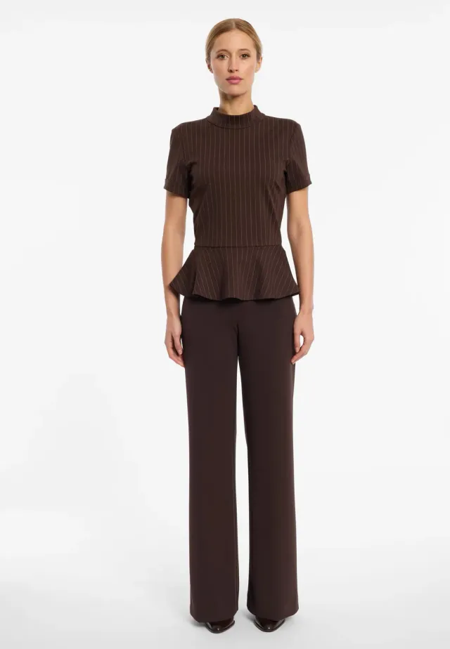 Ana Alcazar Elioranna top peplum gessato