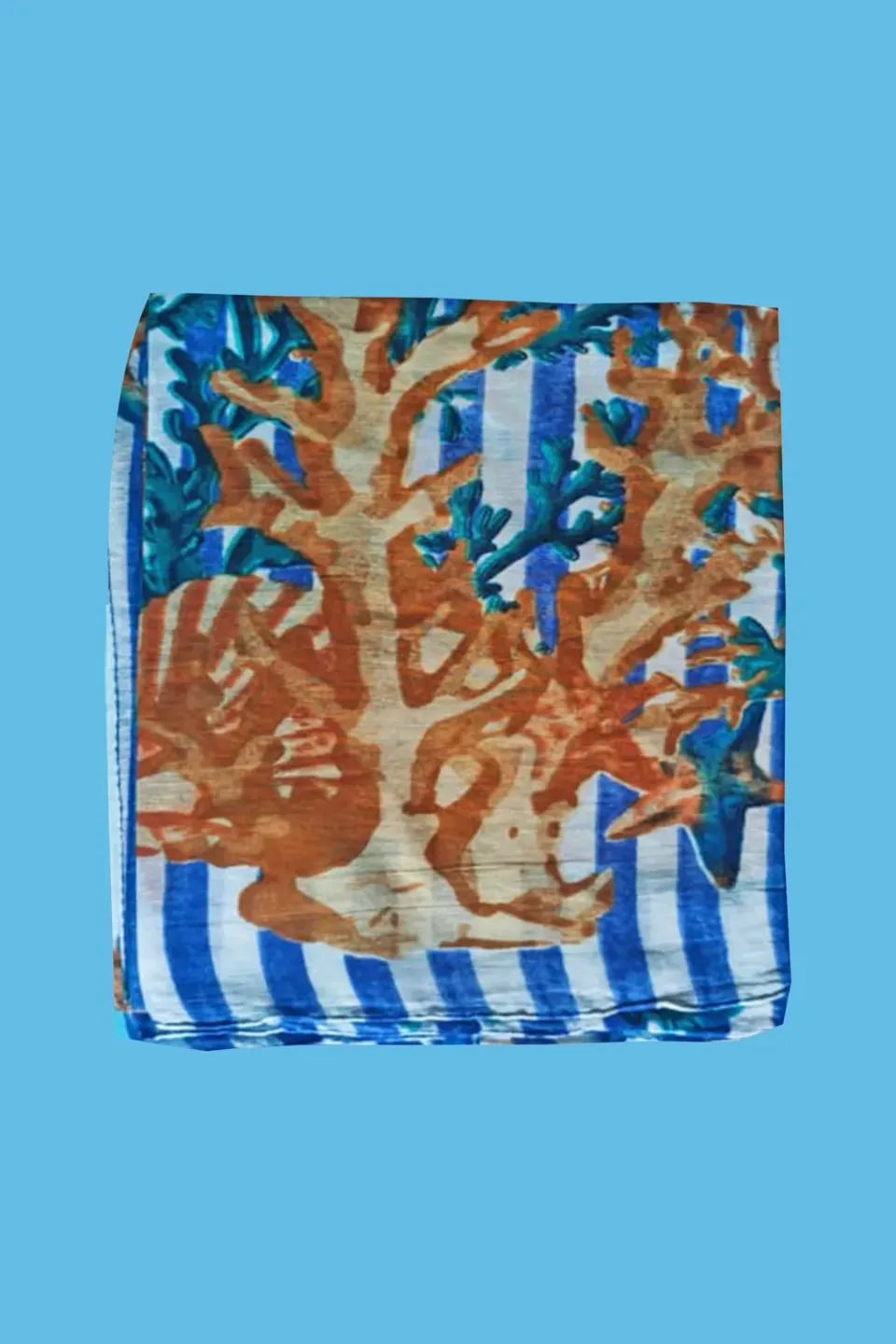 Antica Sartoria DV1731 Foulard Turchese Cotone Marino