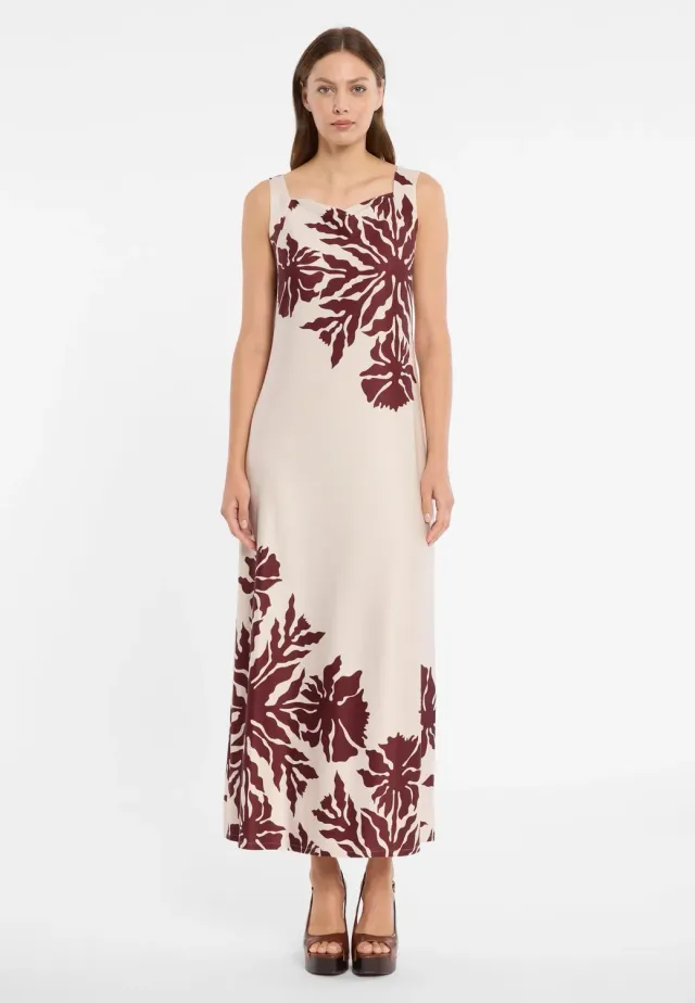 Ana Alcazar Doreyas abito lungo beige fiori estate