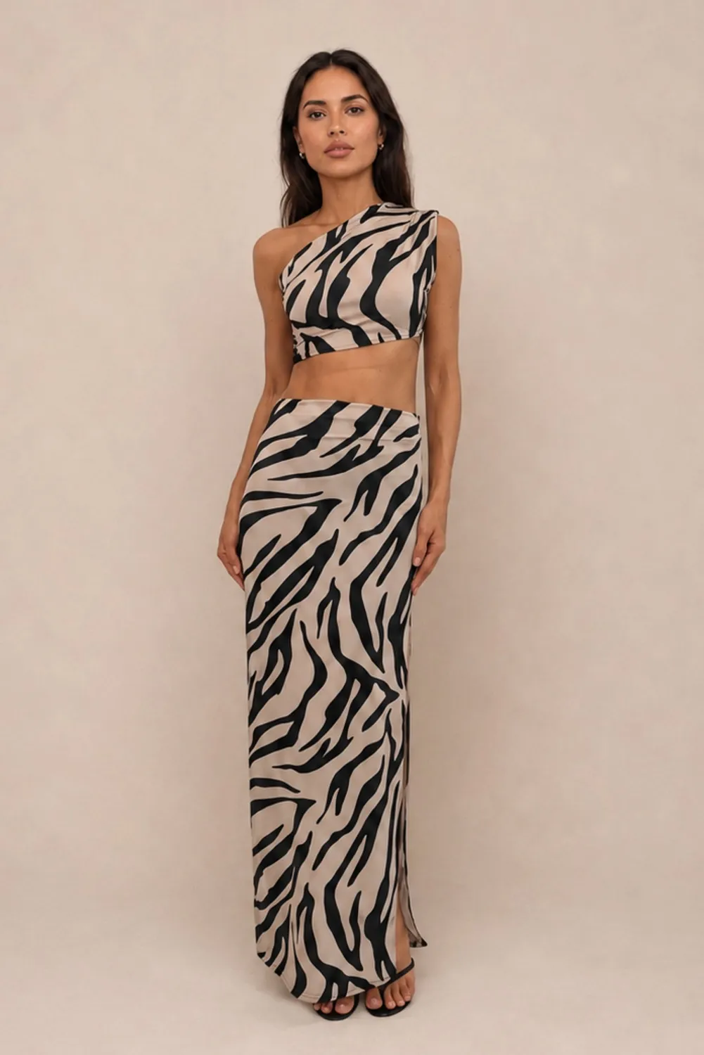 Honor Gold Karina Gonna Maxi Zebra Avorio