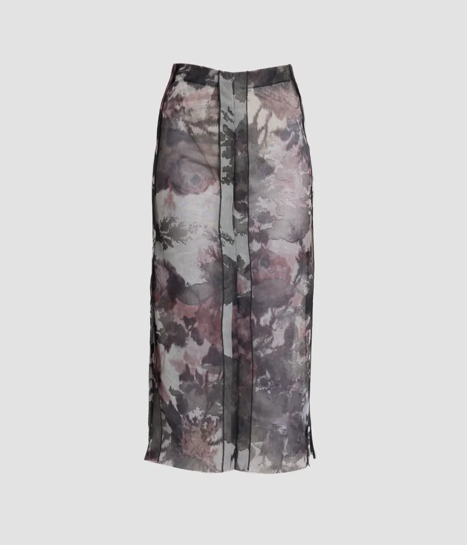 Erdem Floral Jacquard gonna knit midi fiori fantasma