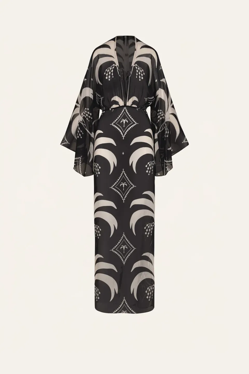 Johanna Ortiz Spiritual Healers caftano georgette nero