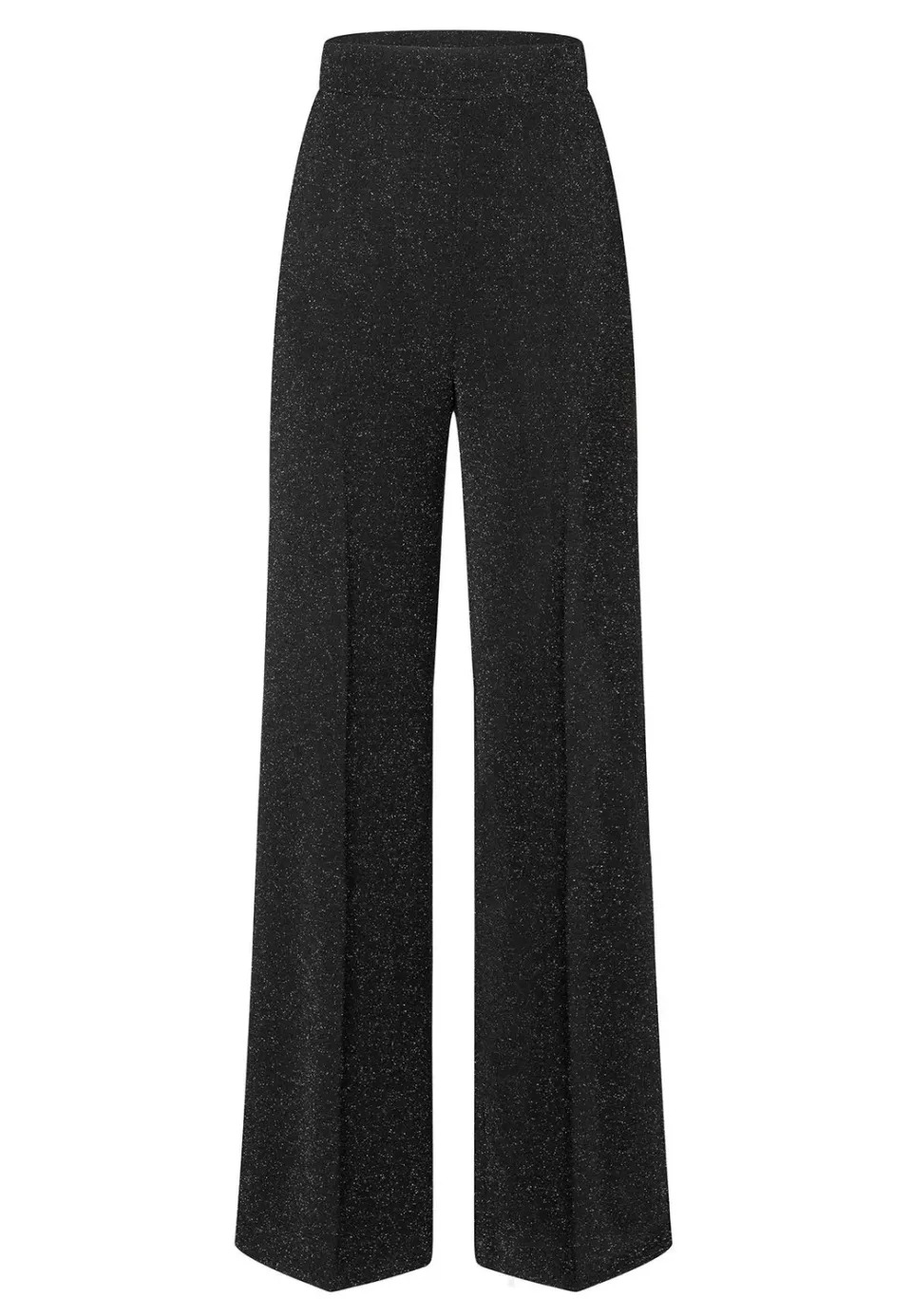 Ana Alcazar Taryla pantaloni neri lurex gamba larga