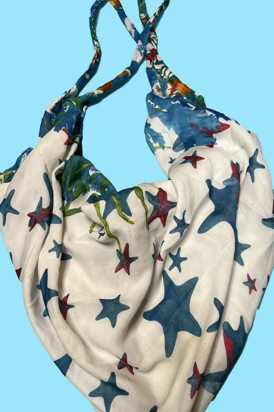 Antica Sartoria DV1866 sacca a spalla turchese cotone