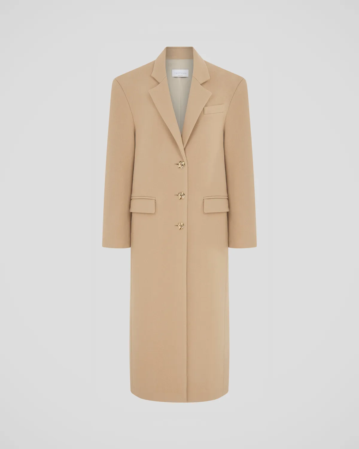 Violante Nessi Verga cappotto beige in cashmere lana
