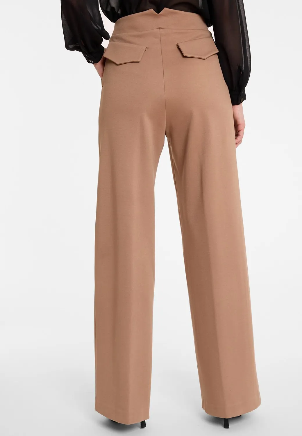 Ana Alcazar Aiby pantaloni palazzo beige pieghe