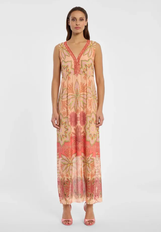 Ana Alcazar Deria maxi abito floreale paillettes