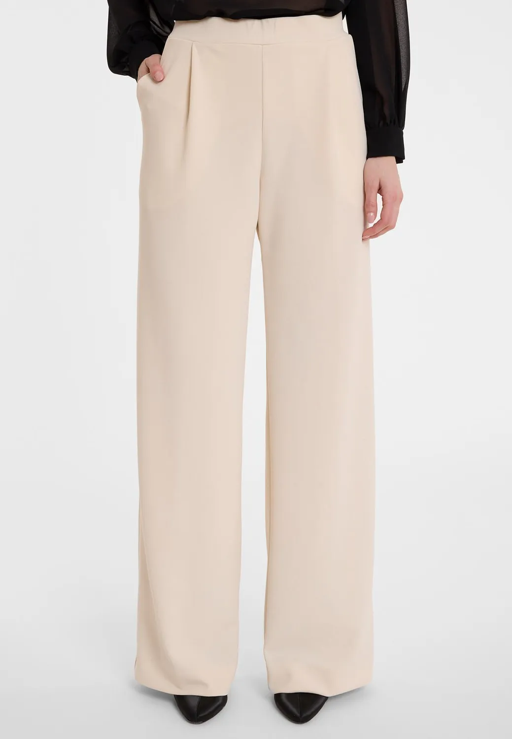 Ana Alcazar Adyne pantaloni Marlene panna palazzo