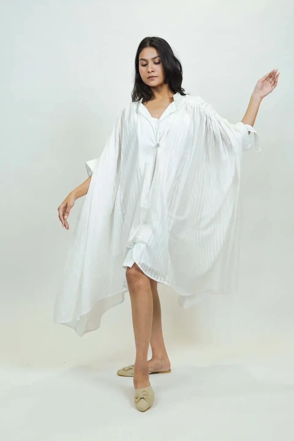 Our Dve S0016 Giacca Shrug Cotone Bianco Taglia Unica