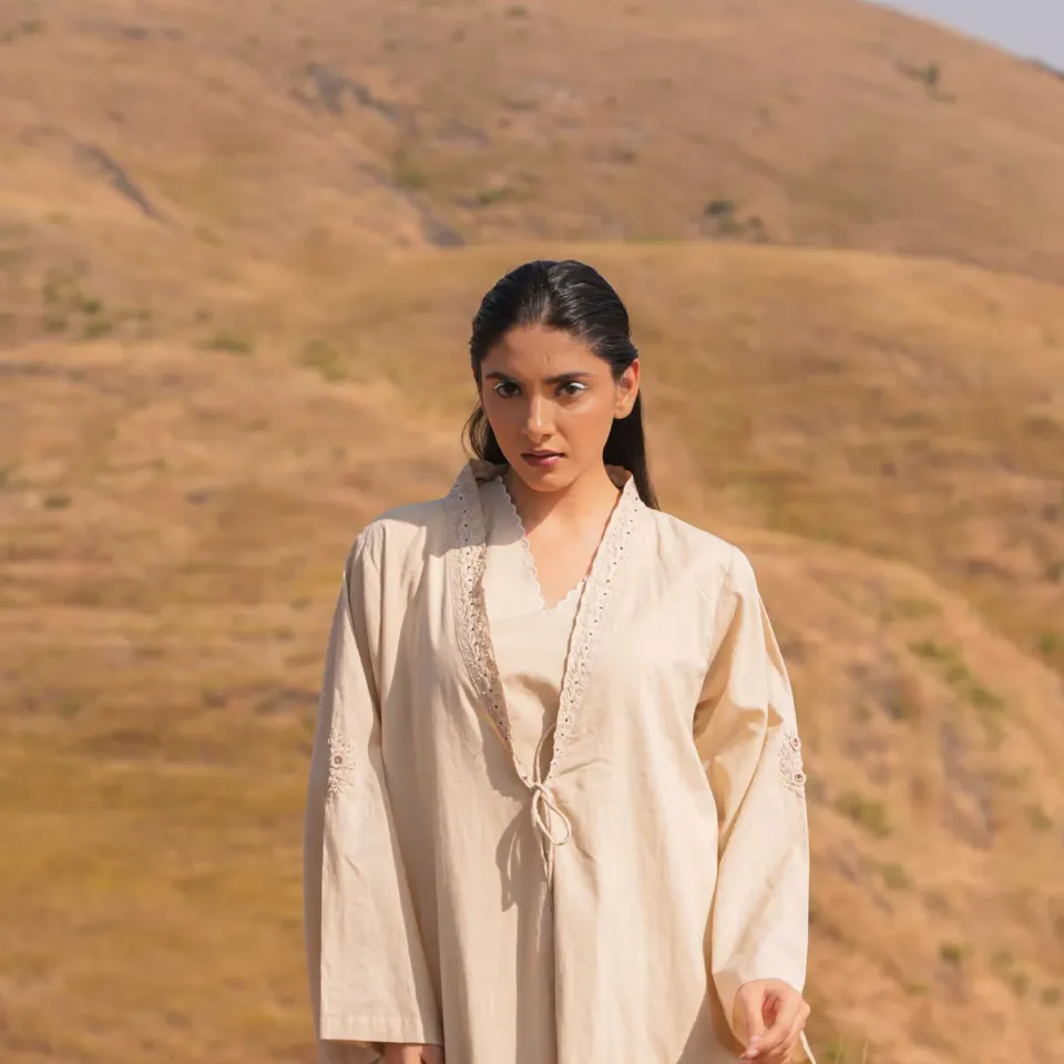 Our Dve Frost Fall Top top donna avorio cotone