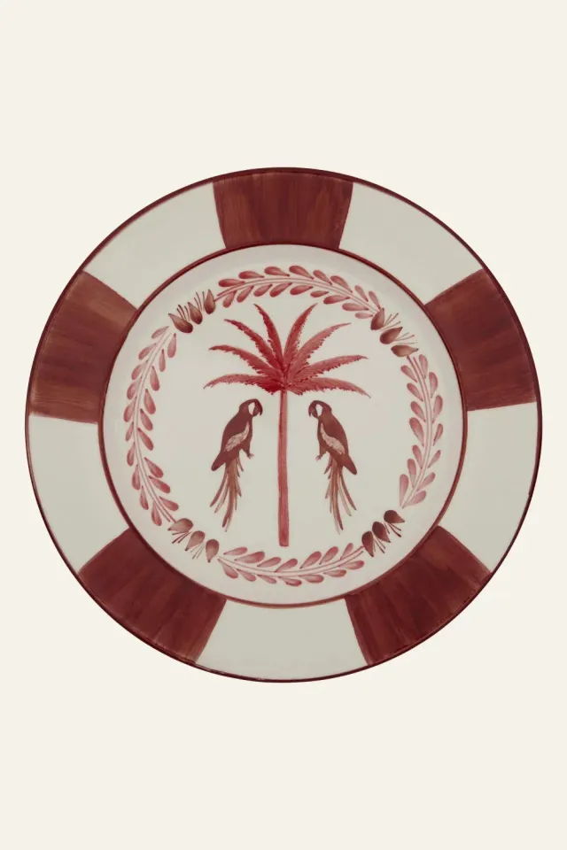 Johanna Ortiz Macao set 2 piatti ceramica rossi