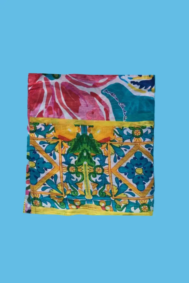 Antica Sartoria DV3007 foulard floreale fucsia cotone