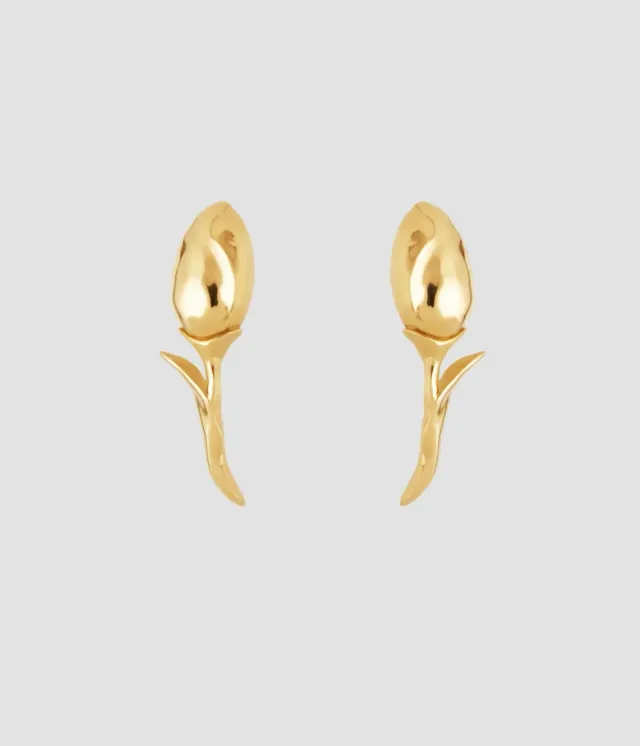 Erdem Bloom Stud Earrings orecchini oro bocciolo