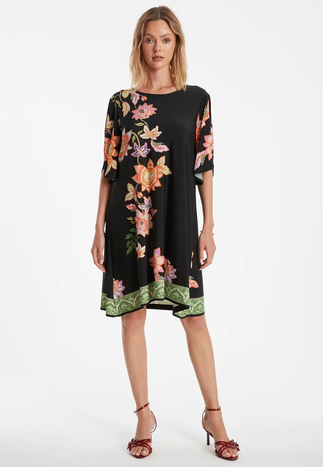 Ana Alcazar Zira vestito jersey fantasia corto