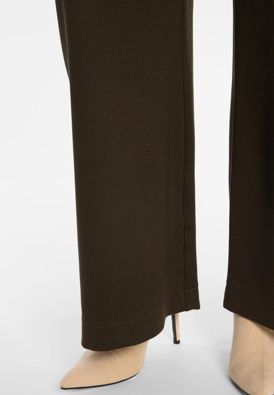 Ana Alcazar Ensensis pantaloni barrel khaki vita alta