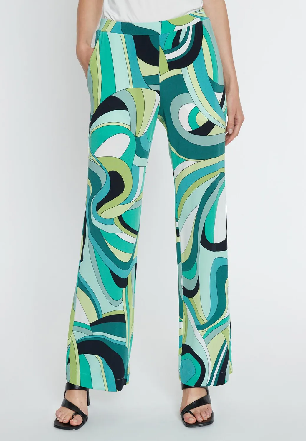 Ana Alcazar Rico pantaloni fantasia taglie 34-44 verde retro