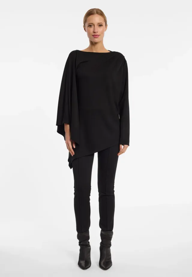 Ana Alcazar Enmelis top asimmetrico nero jersey
