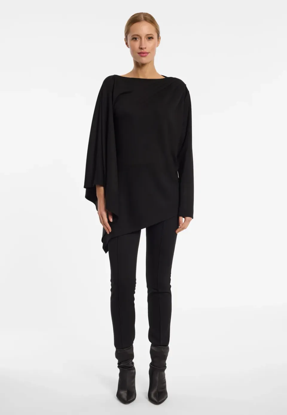 Ana Alcazar Enmelis top asimmetrico nero jersey