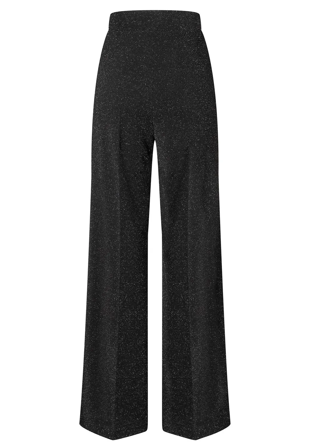 Ana Alcazar Taryla pantaloni neri lurex gamba larga