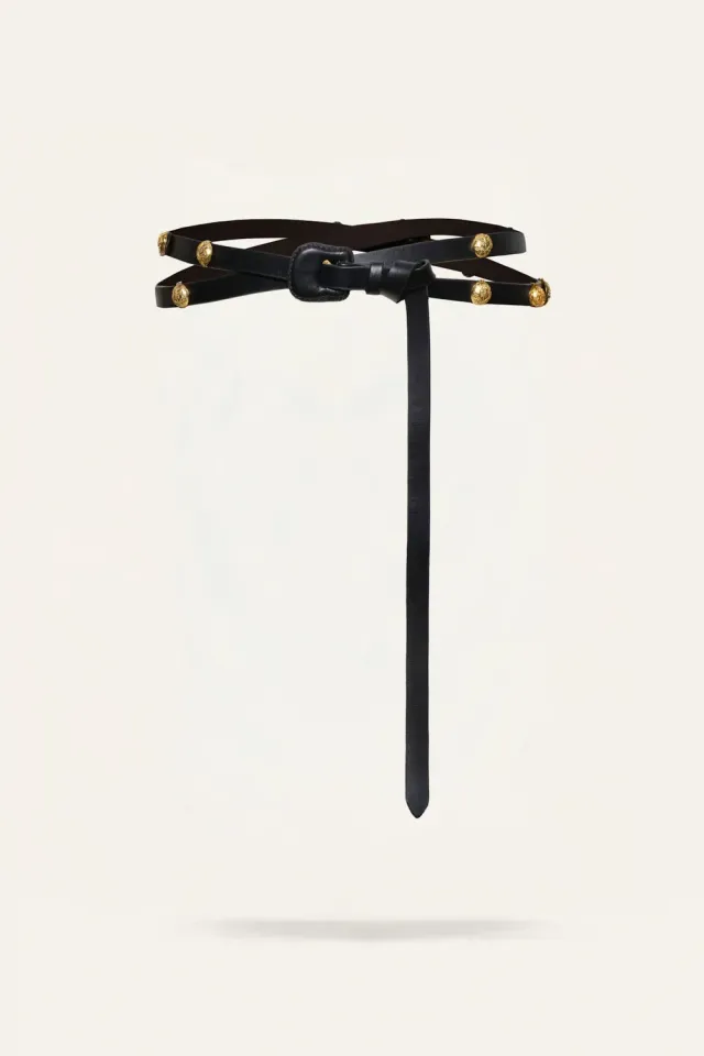 Johanna Ortiz Jungle Oracle Belt cintura pelle nera