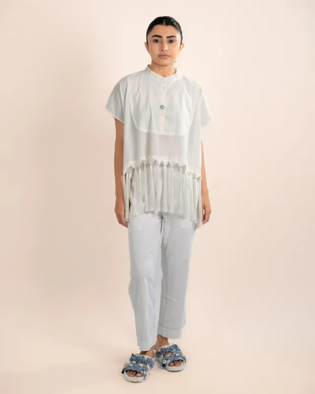 Our Dve Tofu top beige cotone taglia unica