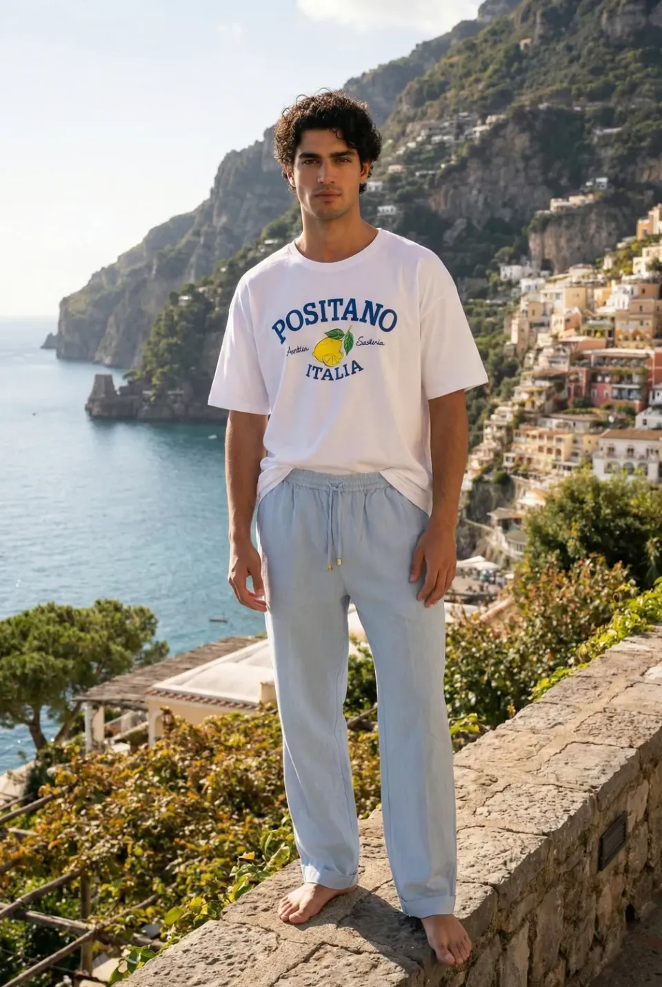 Antica Sartoria FC328 pantaloni lunghi uomo cotone