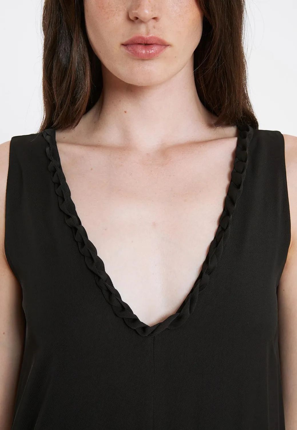 Ana Alcazar Rakia vestito maxi nero viscosa