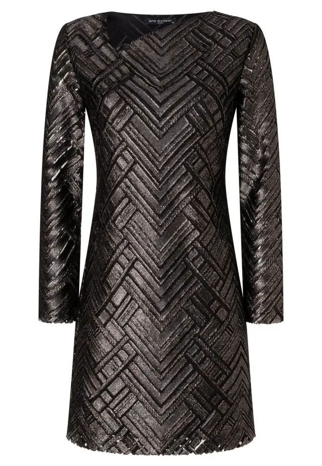 Ana Alcazar Madea mini abito nero luminoso