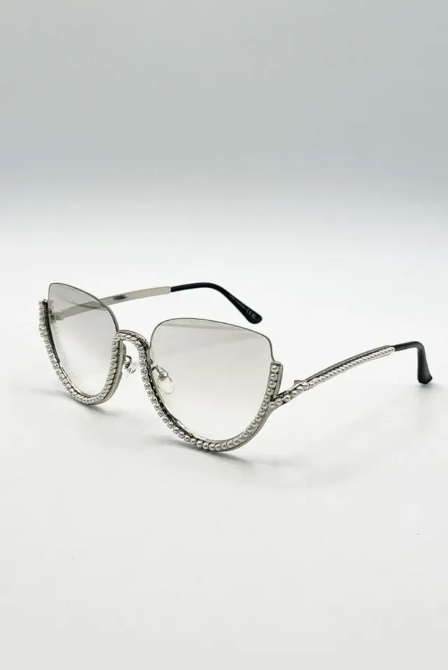 SVNX SG2503321 occhiali da sole argento lenti grigie