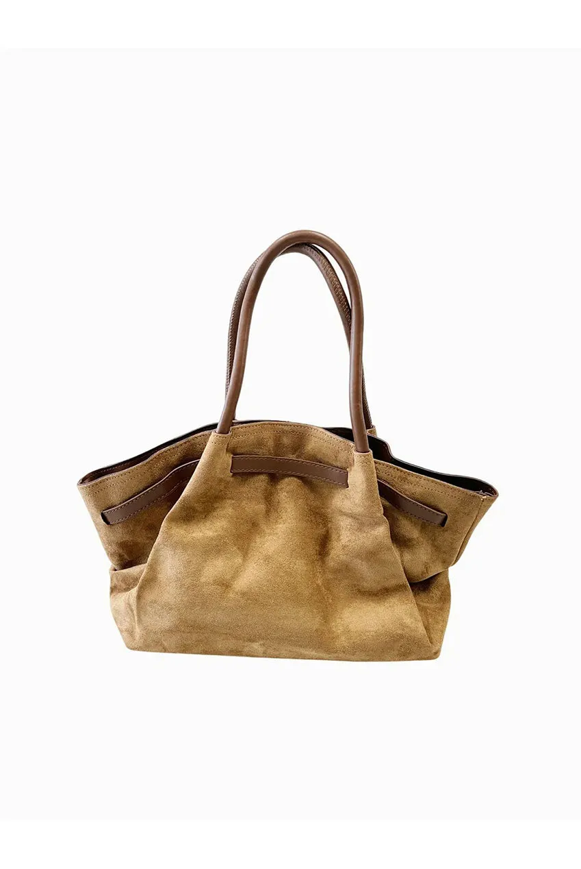 SVNX Vintage Soft borsa spalla marrone scamosciata