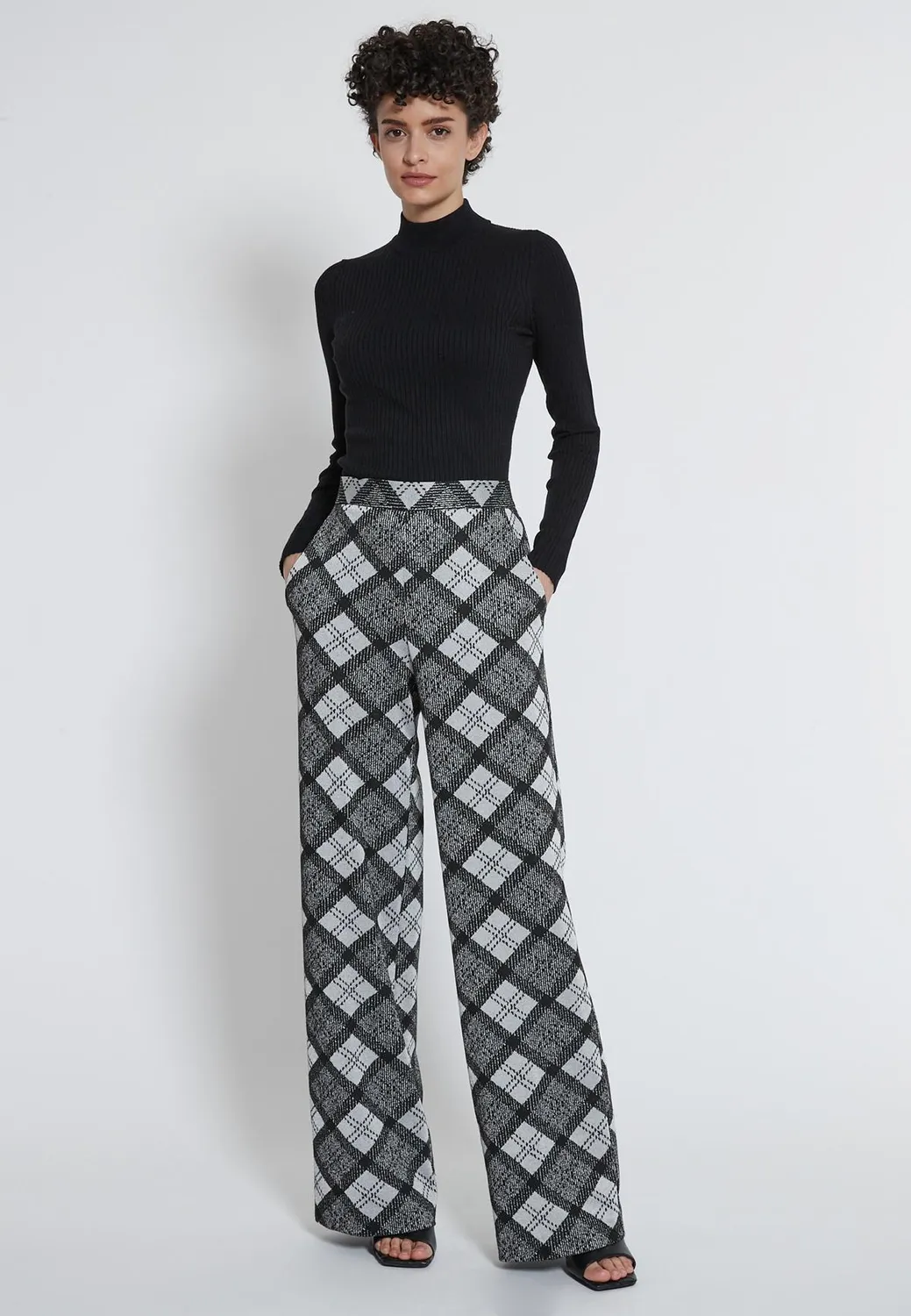 Ana Alcazar Hettmi pantaloni Marlene rombi