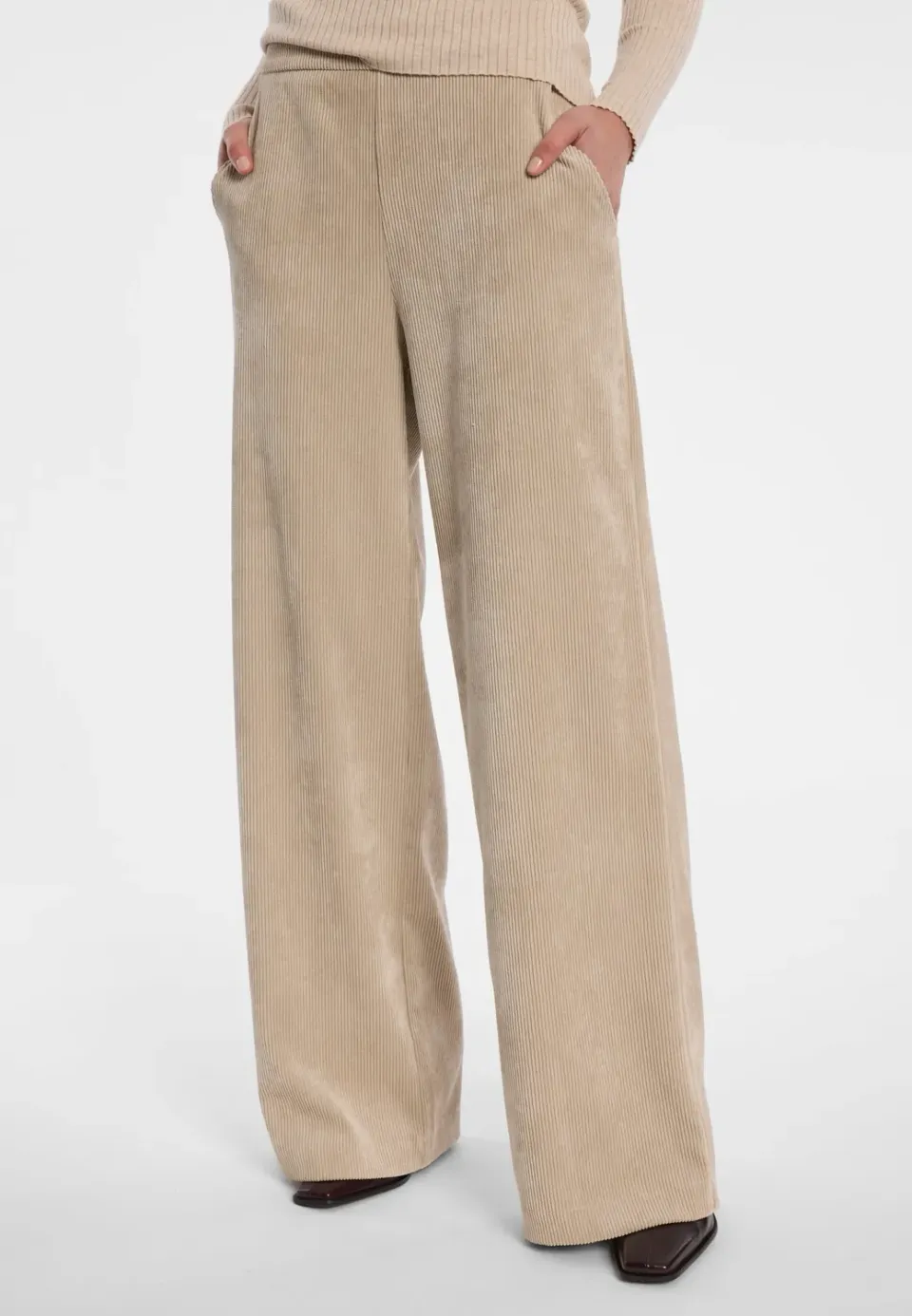 Ana Alcazar Enliri pantaloni beige velluto