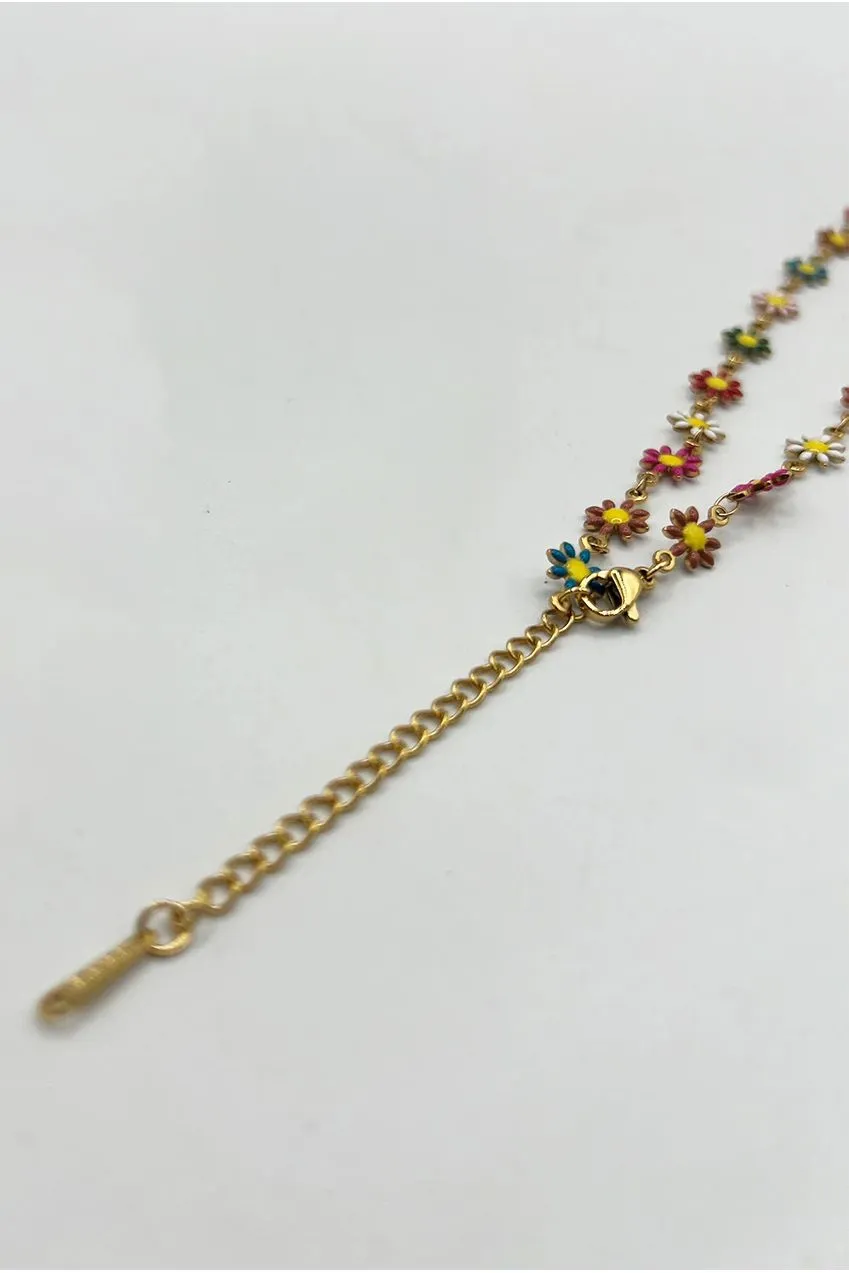 SVNX Daisy Chain collana oro multi fiori
