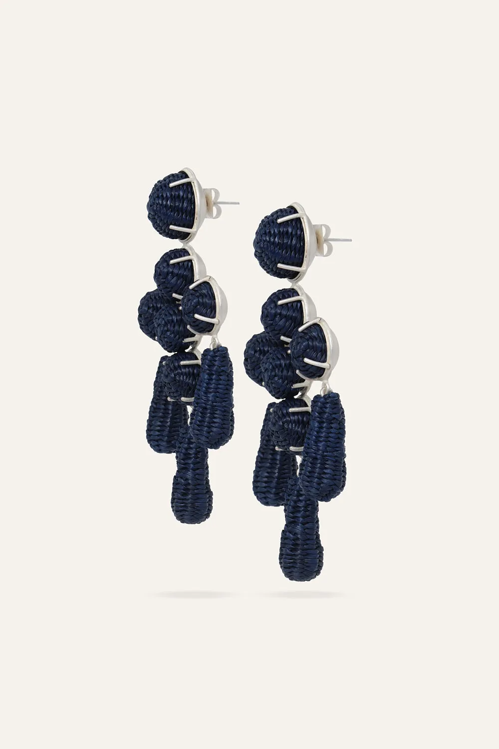 Johanna Ortiz Seville Dance orecchini iraca blu