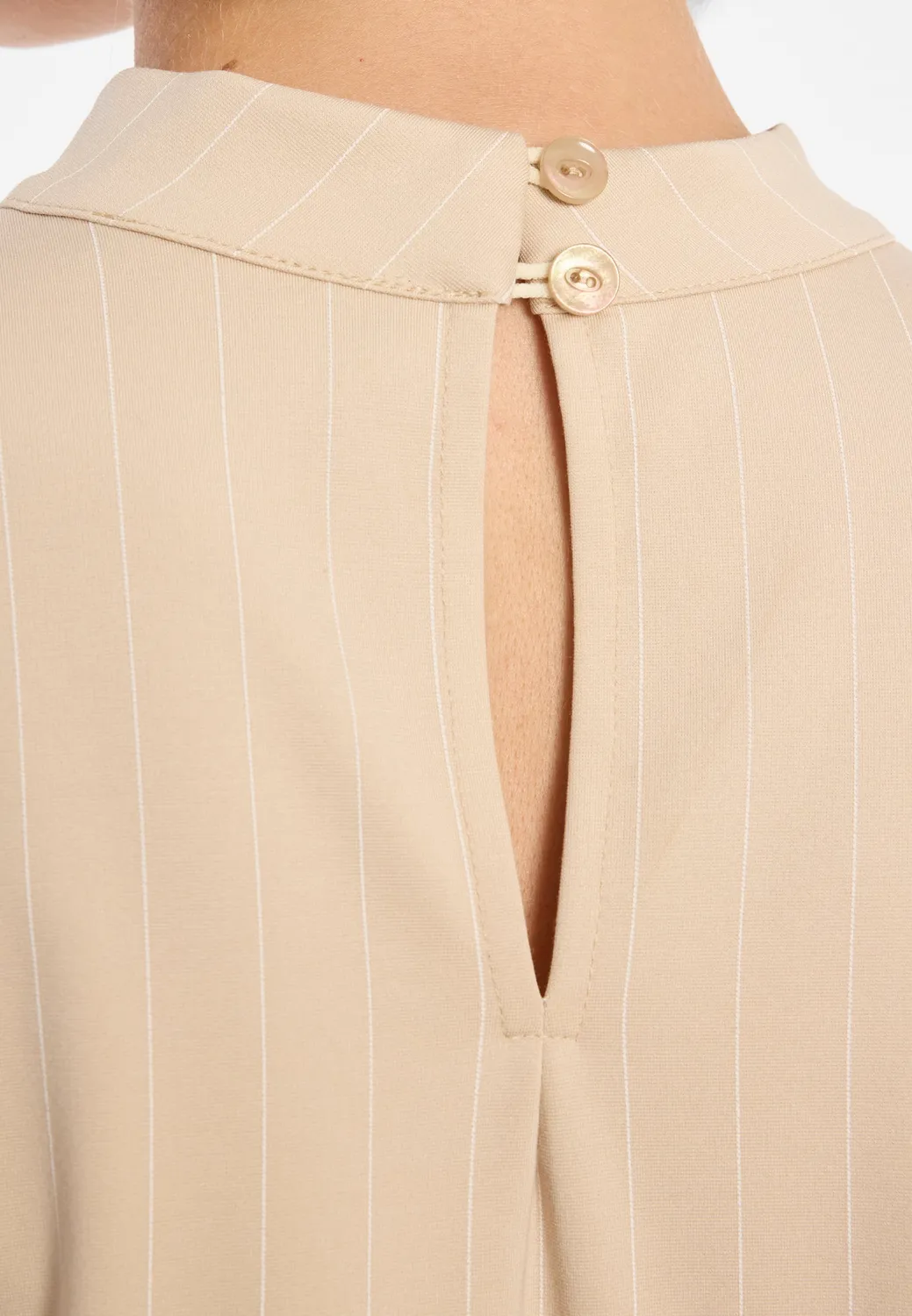 Ana Alcazar Dreen top beige gessato linea A