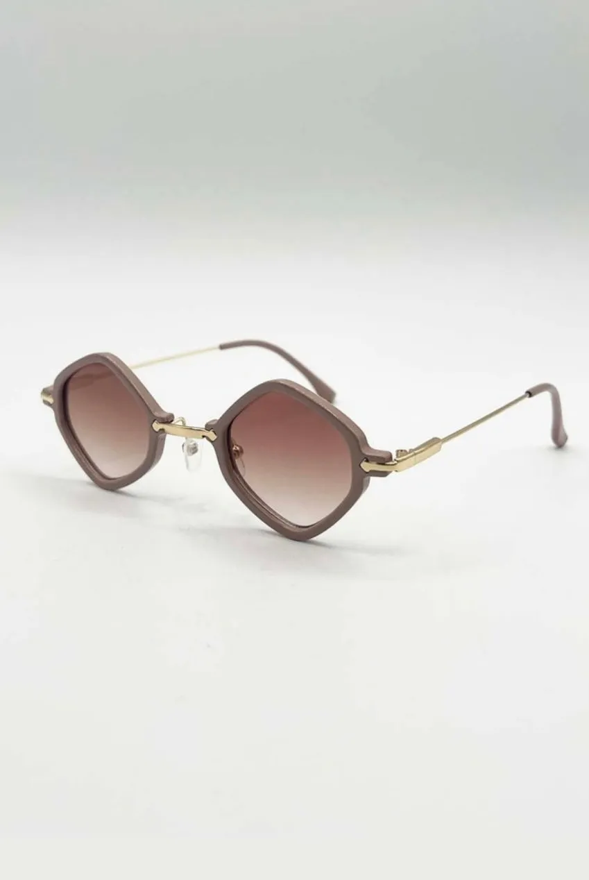 SVNX occhiali sole nude montatura oro UV400