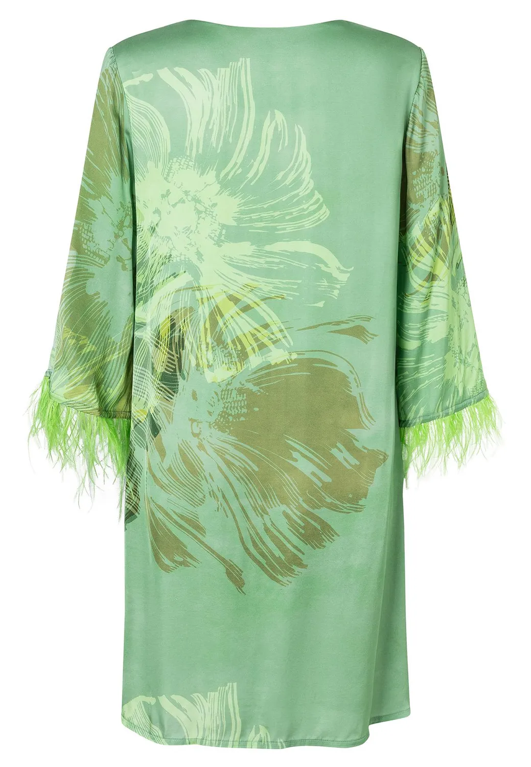 Ana Alcazar Zegali abito tunica satin verde