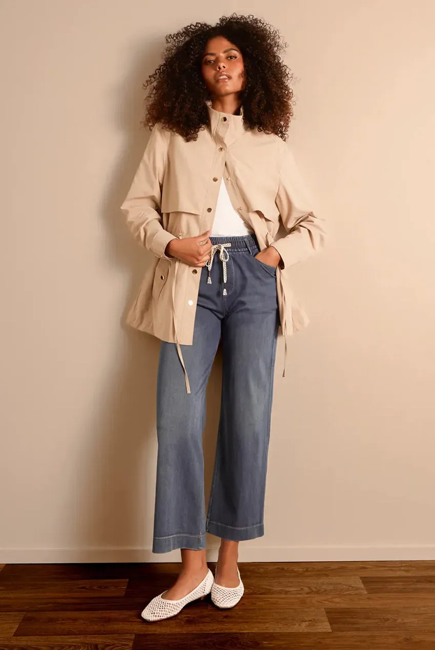 Blue Vanilla Elasticated Waist jeans denim blu flare elastici
