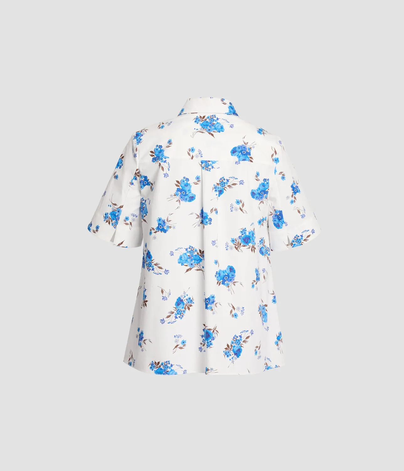 Erdem Floral Poplin camicia cotone maniche corte